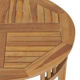 NNEVL Dining Table Ø 80 cm Solid Teak Wood