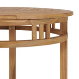 NNEVL Dining Table Ø 80 cm Solid Teak Wood