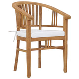 NNEVL Garden Chairs with Cushions 2 pcs Solid Teak Wood