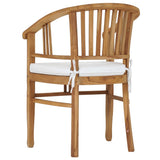 NNEVL Garden Chairs with Cushions 2 pcs Solid Teak Wood