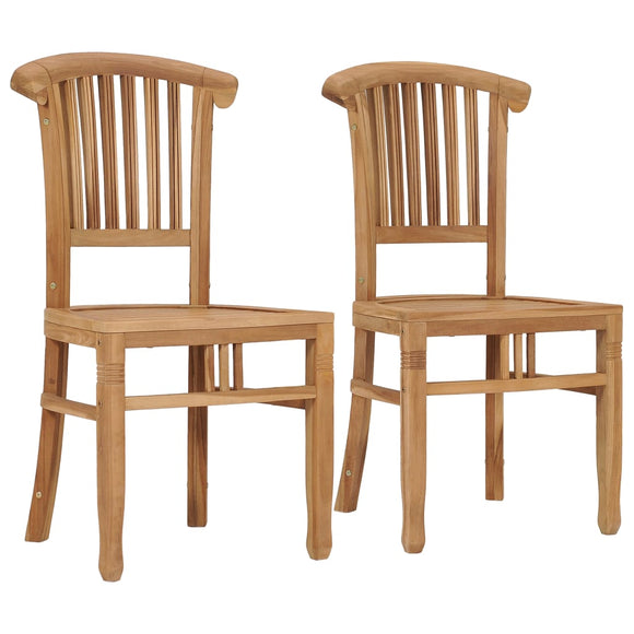 NNEVL Garden Chairs 2 pcs Solid Teak Wood