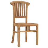 NNEVL Garden Chairs 2 pcs Solid Teak Wood
