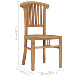 NNEVL Garden Chairs 2 pcs Solid Teak Wood
