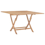 NNEVL Folding Garden Table 120x120x75 cm Solid Teak Wood