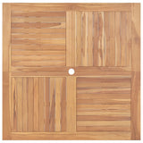 NNEVL Folding Garden Table 120x120x75 cm Solid Teak Wood