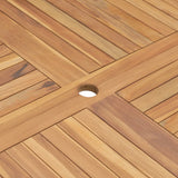 NNEVL Folding Garden Table 120x120x75 cm Solid Teak Wood