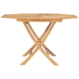 NNEVL Folding Garden Table 120x120x75 cm Solid Teak Wood