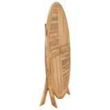 NNEVL Folding Garden Table Ø 120 cm Solid Teak Wood