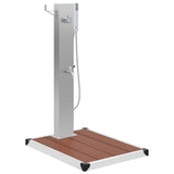 NNEVL Outdoor Shower with Tray WPC Stainless Steel
