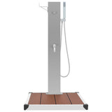 NNEVL Outdoor Shower with Tray WPC Stainless Steel