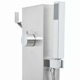 NNEVL Outdoor Shower with Tray WPC Stainless Steel