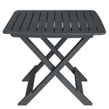NNEVL 3 Piece Folding Bistro Set Plastic Anthracite
