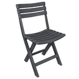 NNEVL 3 Piece Folding Bistro Set Plastic Anthracite