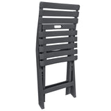 NNEVL 3 Piece Folding Bistro Set Plastic Anthracite