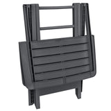 NNEVL 3 Piece Folding Bistro Set Plastic Anthracite