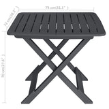 NNEVL 3 Piece Folding Bistro Set Plastic Anthracite