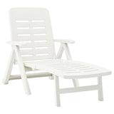 NNEVL Folding Sun Lounger Plastic White