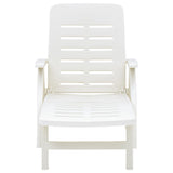 NNEVL Folding Sun Lounger Plastic White