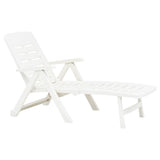 NNEVL Folding Sun Lounger Plastic White