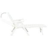 NNEVL Folding Sun Lounger Plastic White