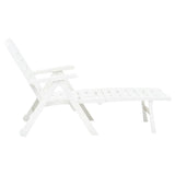 NNEVL Folding Sun Lounger Plastic White