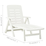 NNEVL Folding Sun Lounger Plastic White
