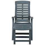 NNEVL Folding Sun Lounger Plastic Green