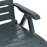 NNEVL Folding Sun Lounger Plastic Green