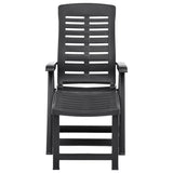 NNEVL Folding Sun Lounger Plastic Anthracite