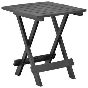 NNEVL Folding Garden Table Anthracite 45x43x50 cm Plastic