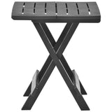 NNEVL Folding Garden Table Anthracite 45x43x50 cm Plastic