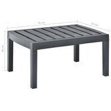 NNEVL Garden Table Anthracite 78x55x38 cm Plastic