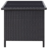 NNEVL 6 Piece Garden Lounge Set with Cushions Poly Rattan Black