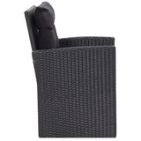 NNEVL 6 Piece Garden Lounge Set with Cushions Poly Rattan Black
