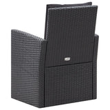 NNEVL 6 Piece Garden Lounge Set with Cushions Poly Rattan Black