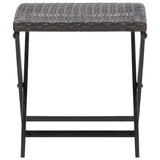 NNEVL Folding Stool Poly Rattan Brown