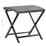 NNEVL Folding Stool Poly Rattan Grey