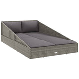 NNEVL Garden Bed Grey 110x200 cm Poly Rattan