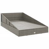 NNEVL Garden Bed Grey 110x200 cm Poly Rattan