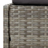 NNEVL Garden Bed Grey 110x200 cm Poly Rattan