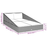 NNEVL Garden Bed Grey 110x200 cm Poly Rattan