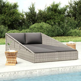 NNEVL Garden Bed Grey 110x200 cm Poly Rattan