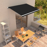 NNEVL Manual Retractable Awning 350x250 cm Anthracite