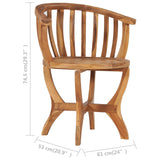 NNEVL 3 Piece Garden Bistro Set Solid Teak Wood