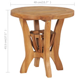 NNEVL 3 Piece Garden Bistro Set Solid Teak Wood