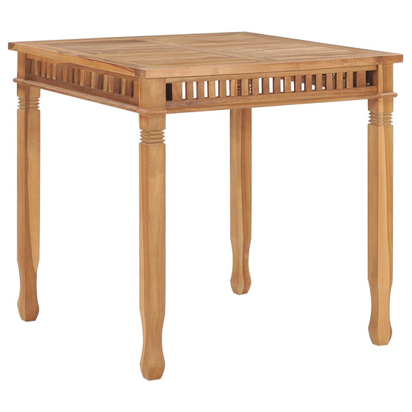NNEVL Garden Dining Table 80x80x80 cm Solid Teak Wood