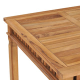 NNEVL Garden Dining Table 80x80x80 cm Solid Teak Wood