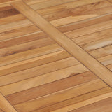 NNEVL Garden Dining Table 80x80x80 cm Solid Teak Wood
