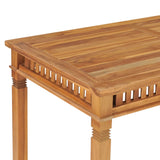 NNEVL Garden Dining Table 120x65x80 cm Solid Teak Wood