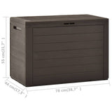 NNEVL Garden Storage Box Brown 78x44x55 cm
